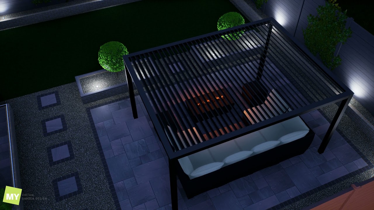 Top-view Gazebo with Couch by My Virtual Garden Design